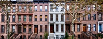 A block of rowhomes