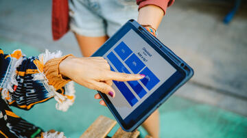 Adding a tip on a digital payment screen