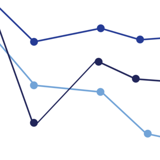 Three lines representing a graph